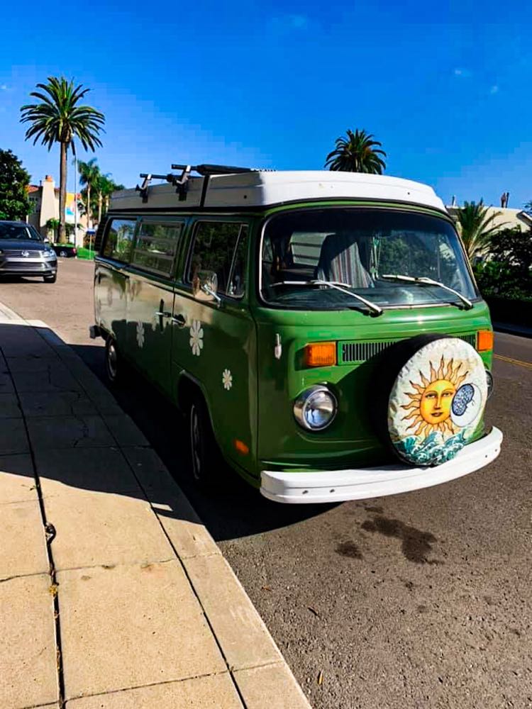 Green Volkswagen van