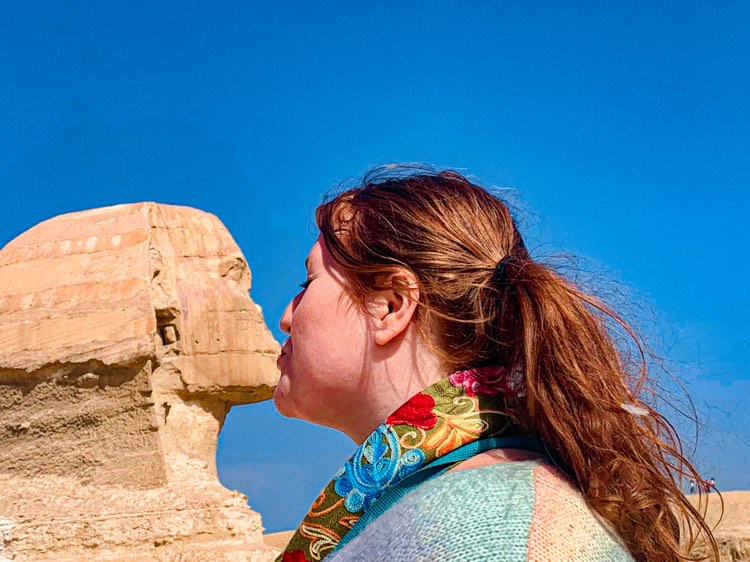 Me kissing the sphinx