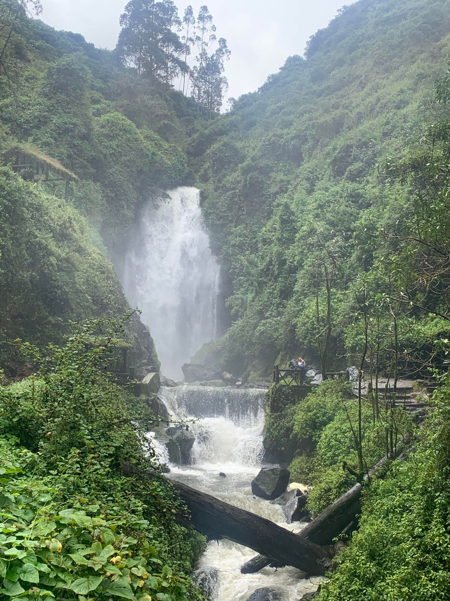 View of Peguche waterfall