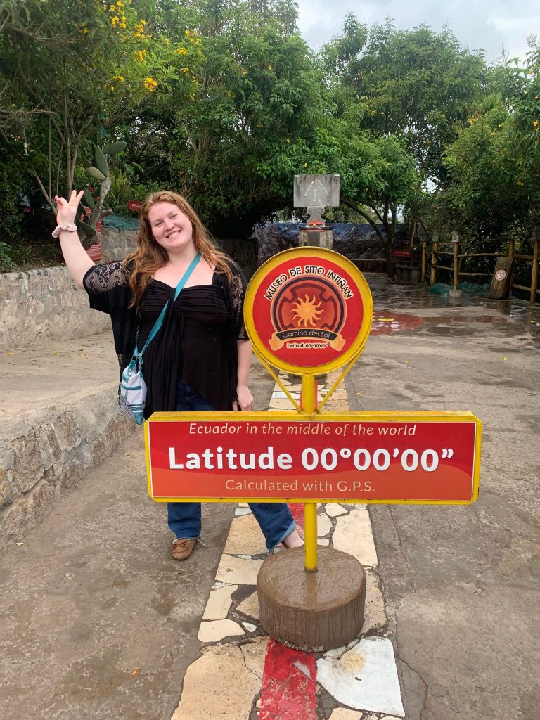 Me at the equator line