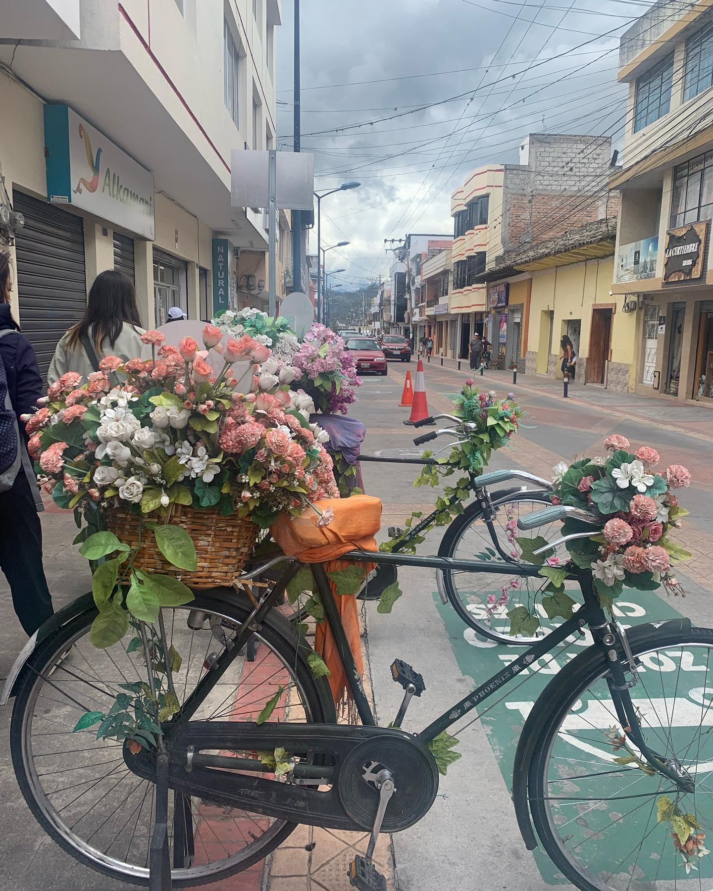 Bicycles with flowers