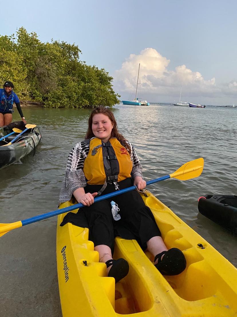 Me kayaking on the bay