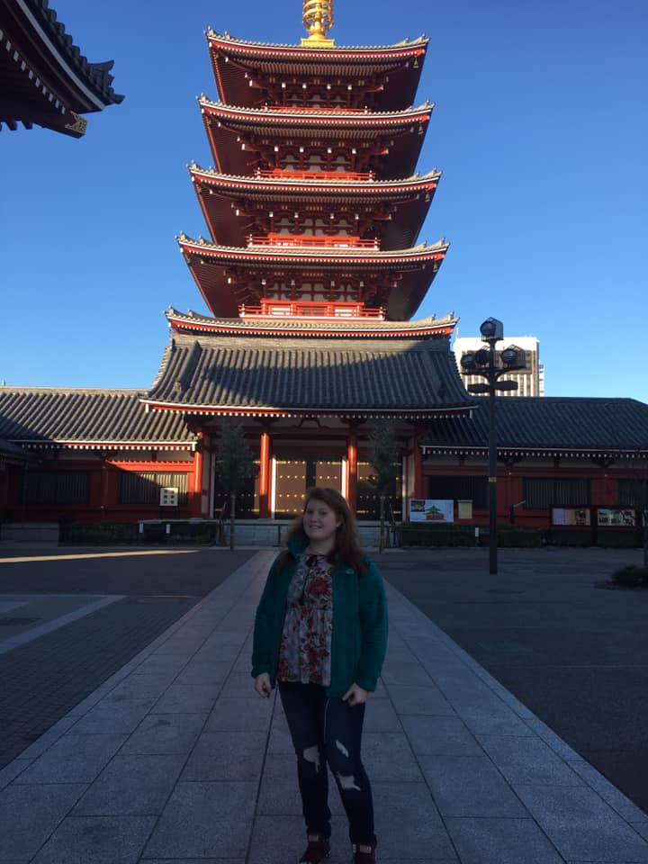 Me in front of the pagoda at sensoji