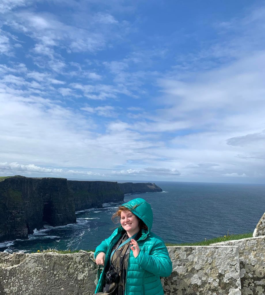 Me standing in front of the cliffs