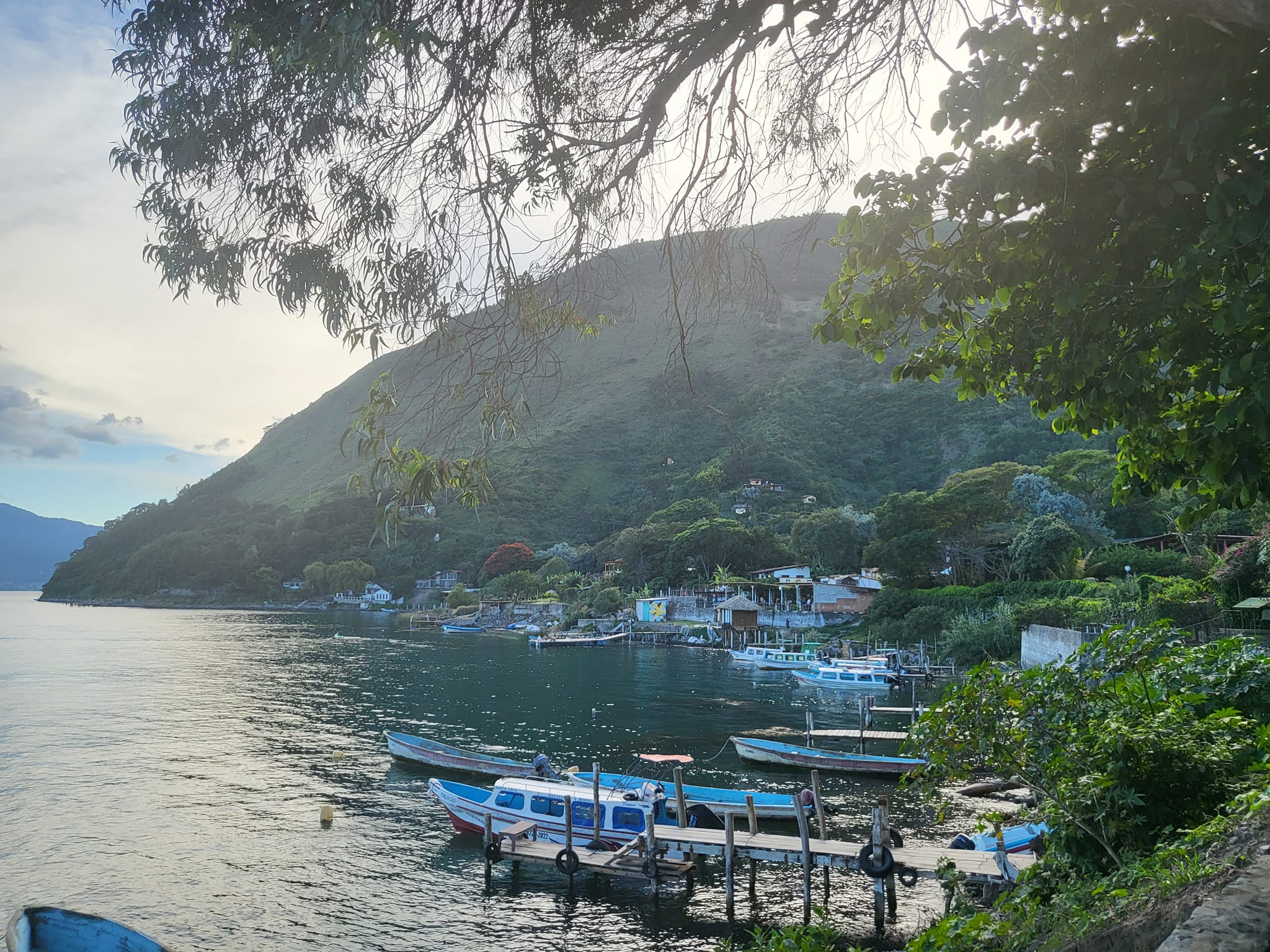 Blue boats on the lake