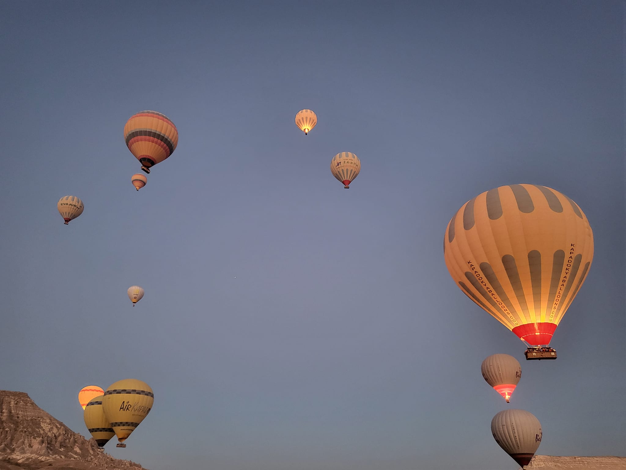 hot air balloons in the sky