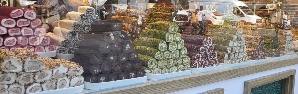 a row of turkish delights