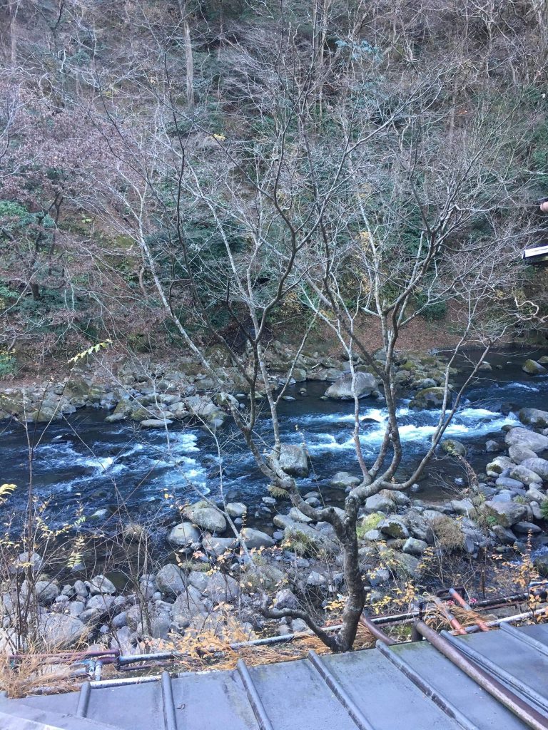 river outside of ryokan