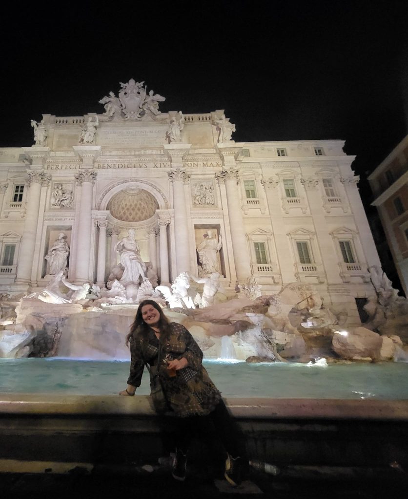 Me in front of the Trevi Fountain