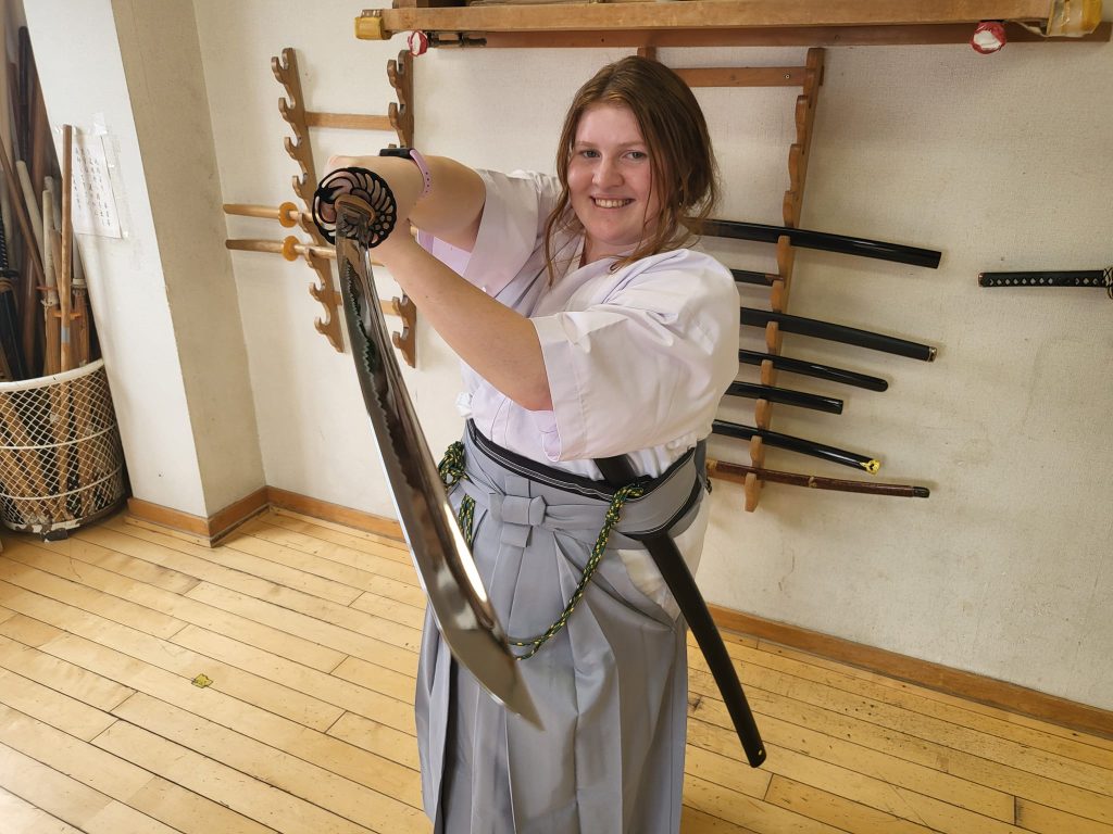 me in my training outfit holding a sword