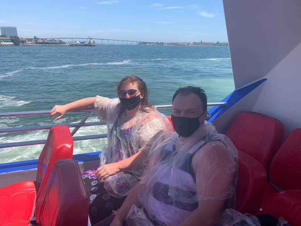 me and my boyfriend on the jet boat