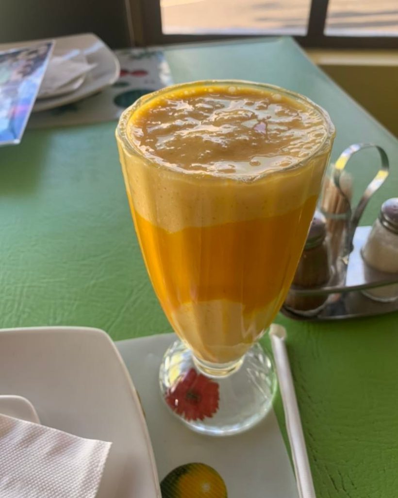 A mango lassi