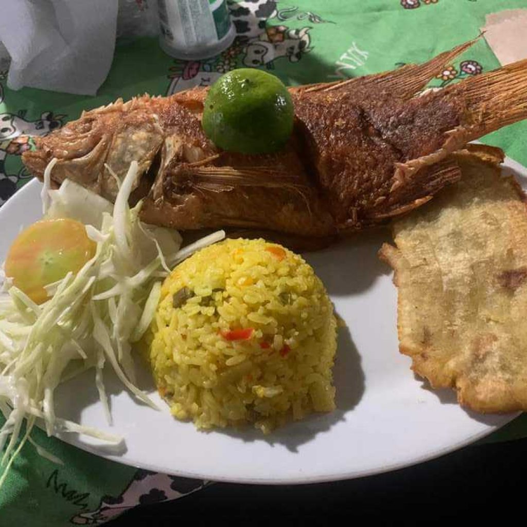 Fish dinner on trek