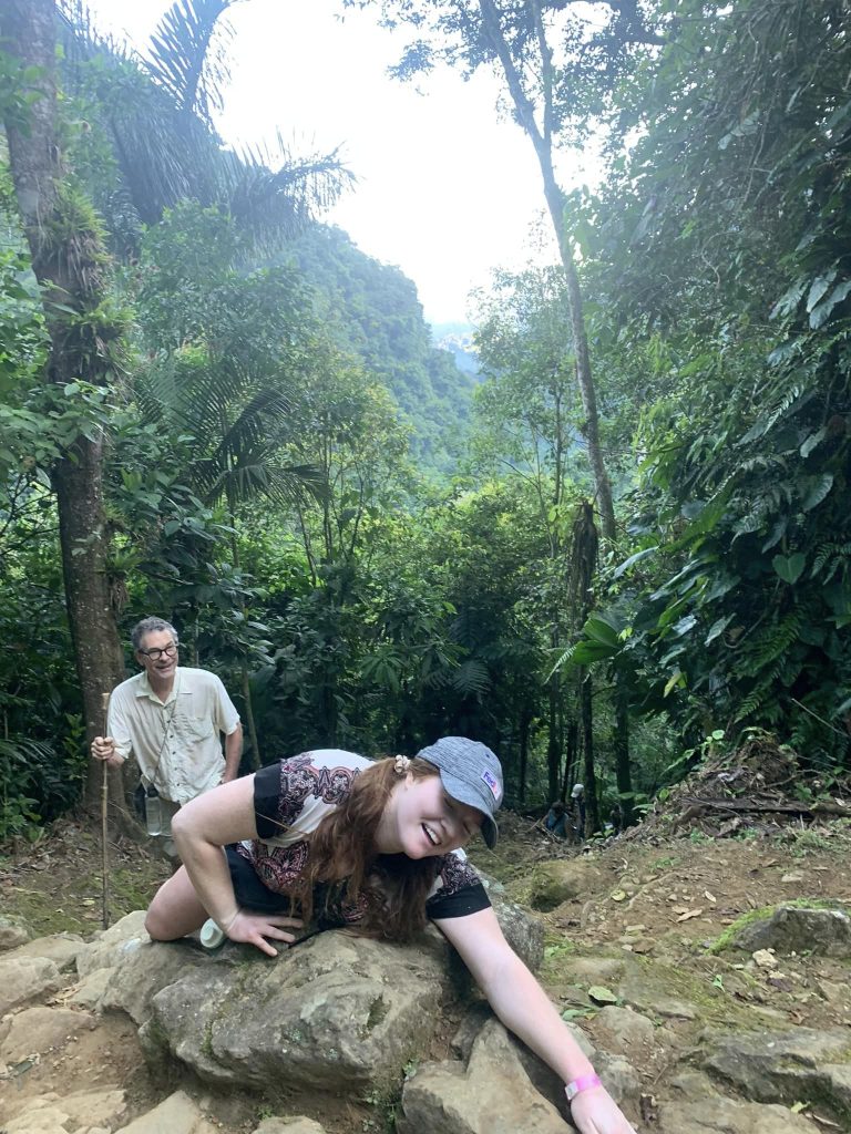 me making it up the steps of the lost city